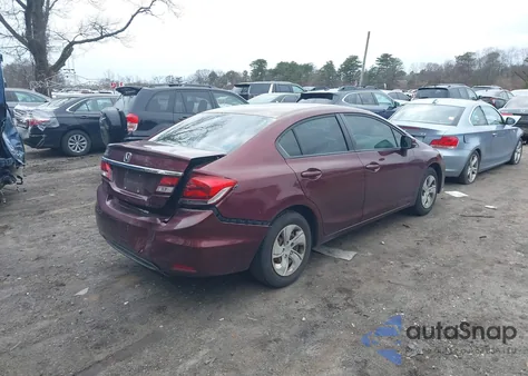 2013 Honda Civic Lx из США, поврежденный, VIN 19XFB2F54DE262460